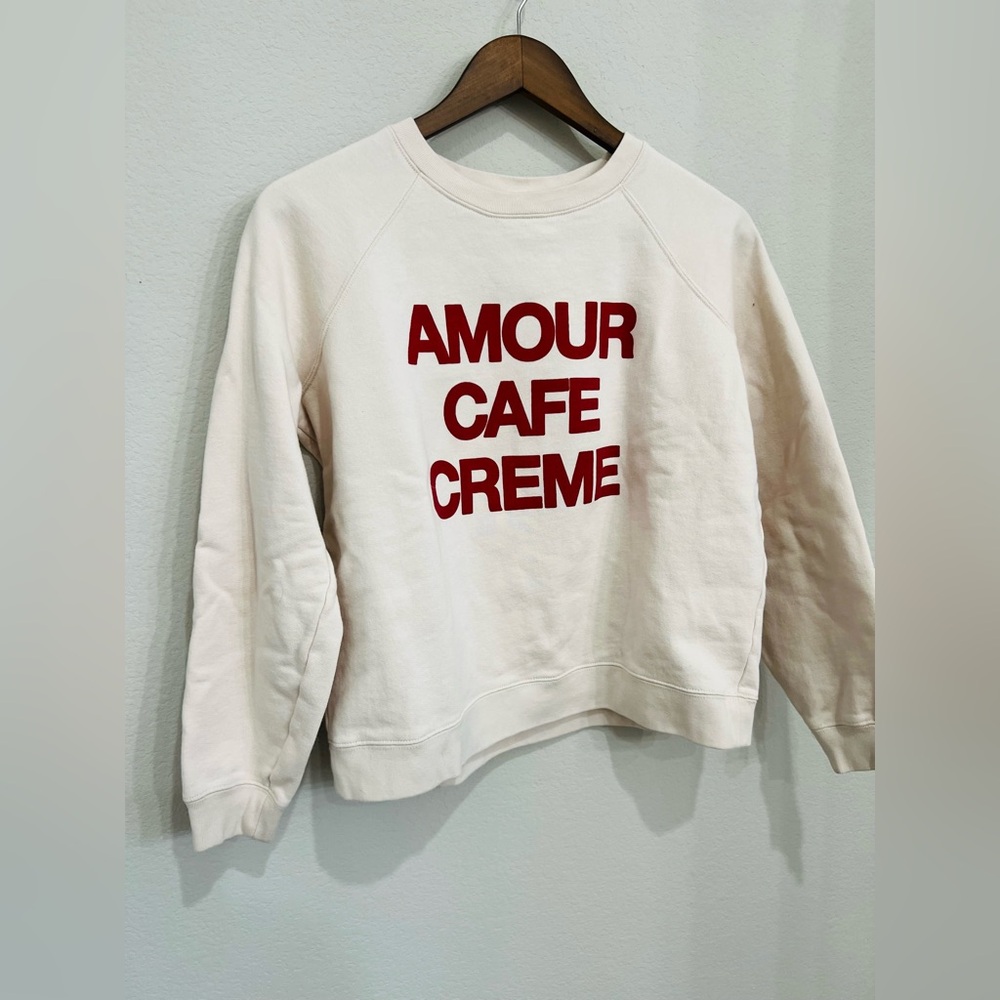 Sézane Amour Cafe Creme Sweatshirt - Picture 6 of 9